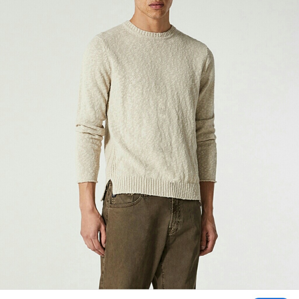 AG Adriano Goldschmied Mens Crew Slub Sweater